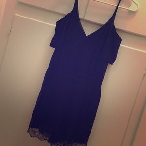 TopShop Velvet Lace Romper